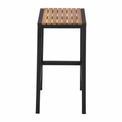 BOLERO - Tabourets de bar en acier et acacia (lot de 2)