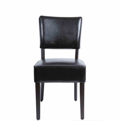 BOLERO - Chaises confortables en simili cuir marron foncé