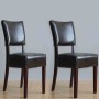 BOLERO - Chaises confortables en simili cuir marron foncé