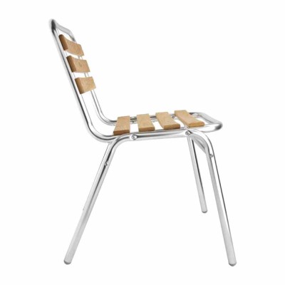 BOLERO - Chaises bistro frêne et aluminium 