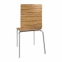 BOLERO - Chaise dossier carré zebrano lot de 4