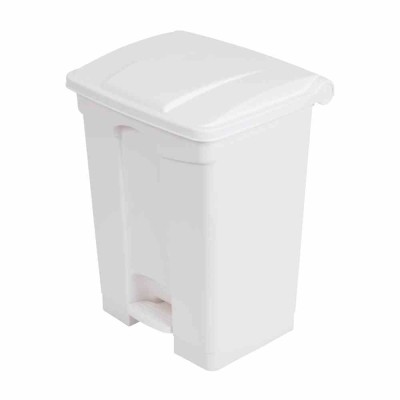 JANTEX - Poubelle de cuisine à pédale blanche 65L