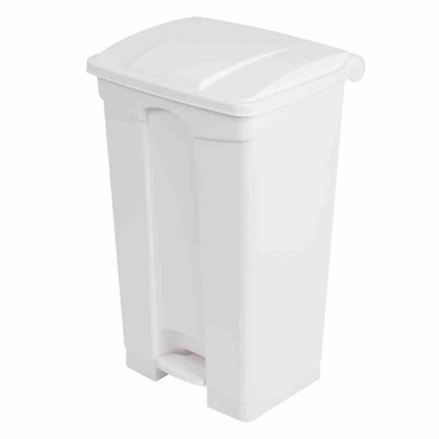 JANTEX - Poubelle de cuisine à pédale blanche 87L