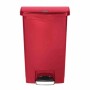 RUBBERMAID - Poubelle à pédale frontale Slim Jim rouge 50L
