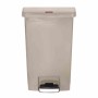 RUBBERMAID - Poubelle à pédale frontale Slim Jim beige 50L