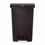 RUBBERMAID - Poubelle à pédale frontale Slim Jim noire 50L