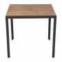 BOLERO - Table carrée en acier et acacia 80 cm