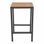 BOLERO - Mange-debout carré en acier et acacia 60 cm