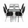 BOLERO - Table rectangulaire pliante grise en ABS 1220mm