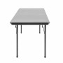 BOLERO - Table rectangulaire pliante grise en ABS 1520mm