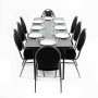 BOLERO - Table rectangulaire pliante grise en ABS 1830mm