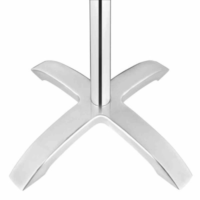 BOLERO - Pied de table base 4 branches aluminium brossé