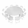 BOLERO - Table ronde pliante par le centre 1,8m