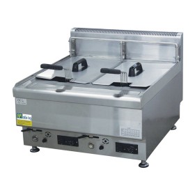 Friteuse tout inox, à poser - gaz - 2 x 10 L - SERIAPRO