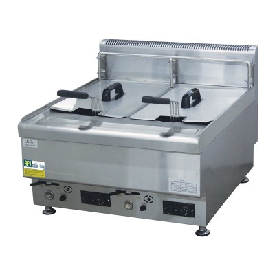 Friteuse tout inox, à poser - gaz - 2 x 10 L - SERIAPRO