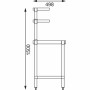VOGUE - Table inox avec 2 étagères supérieures 1800mm