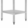 VOGUE - Table en acier inoxydable sans rebord 600 x 700mm