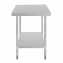 VOGUE - Table en acier inoxydable sans rebord 1200 x 700mm