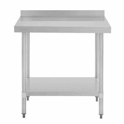 VOGUE - Table en acier inoxydable avec rebord 900 x 700mm