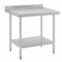 VOGUE - Table en acier inoxydable avec rebord 900 x 700mm