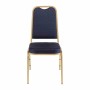 BOLERO - Chaises de banquet à dossier carré bleues (lot de 4)