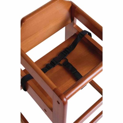 BOLERO - Chaise haute en bois finition bois foncé