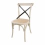 BOLERO - Chaises en chêne avec dossier croisé sable