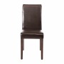 BOLERO - Chaises en simili cuir marron foncé