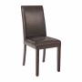 BOLERO - Chaises en simili cuir marron foncé