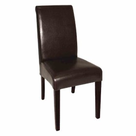 BOLERO - Chaises en simili cuir à dossier incurvé noires