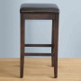 BOLERO - Tabourets de bar haut en simili cuir noirs
