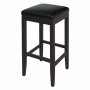 BOLERO - Tabourets de bar haut en simili cuir noirs