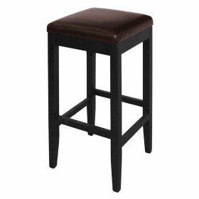 BOLERO - Tabourets de bar haut en simili cuir marron foncé