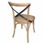 BOLERO - Chaises en bois patiné avec dossier croisé naturel