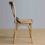 BOLERO - Chaises en bois patiné avec dossier croisé naturel