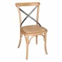 BOLERO - Chaises en bois patiné avec dossier croisé naturel