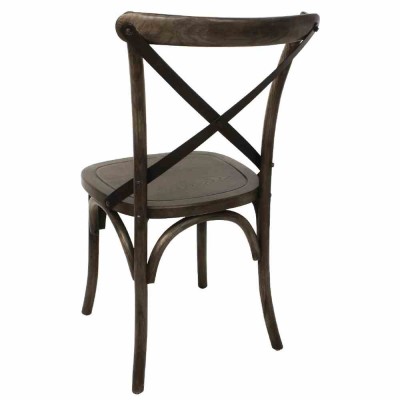 BOLERO - Chaises couleur noyer avec dossier croisé 