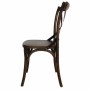 BOLERO - Chaises couleur noyer avec dossier croisé 
