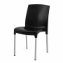 BOLERO - Chaises bistro empilables noires (lot de 4)