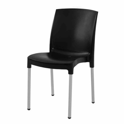 BOLERO - Chaises bistro empilables noires