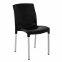 BOLERO - Chaises bistro empilables noires