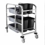 VOGUE - Chariot de cantine en acier inoxydable 