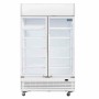 POLAR - Armoire réfrigérée 2 portes vitrées à charnières avec caisson lumineux Série G 950L