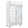 POLAR - Armoire réfrigérée 2 portes vitrées à charnières avec caisson lumineux Série G 950L