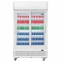 POLAR - Armoire réfrigérée 2 portes vitrées coulissantes avec caisson lumineux Série G 950L