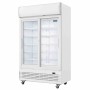 POLAR - Armoire réfrigérée 2 portes vitrées coulissantes avec caisson lumineux Série G 950L
