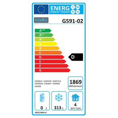 POLAR - Armoire réfrigérée négative 1 porte 440L Série G