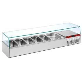 Vitrine à ingrédients 6 bacs GN 1/3 avec pare-haleine - DIAMOND