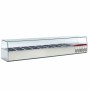 Vitrine à ingrédients 8 bacs GN 1/3 + 1 bac GN 1/9 avec pare-haleine - DIAMOND