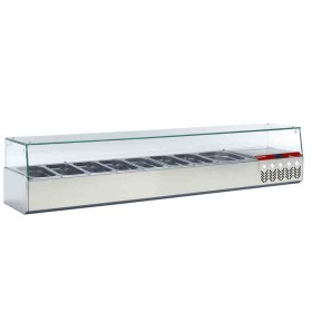 Vitrine à ingrédients 8 bacs GN 1/3 + 1 bac GN 1/9 avec pare-haleine - DIAMOND